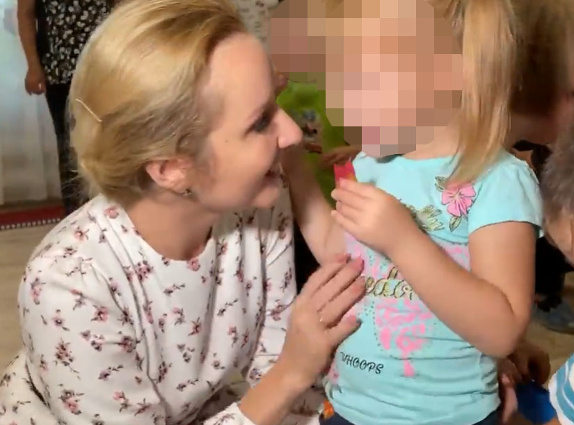 Russia Children’s Commissioner Maria Lvova Belova is seen visiting an orphanage in occupied Luhansk, Ukraine