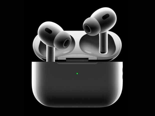 Apple AirPods Pro 2 in charging case.