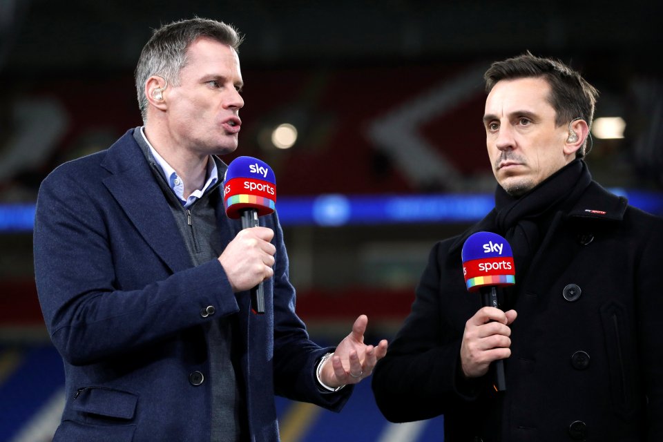 Jamie Carragher and Gary Neville waxed lyrical over Erling Haaland