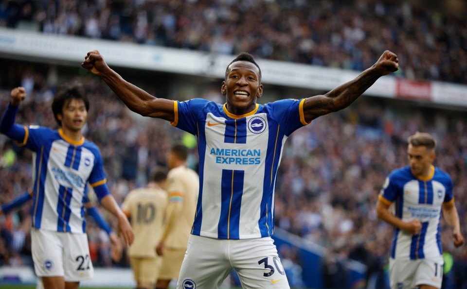 Brighton went 3-0 up just moments before the break