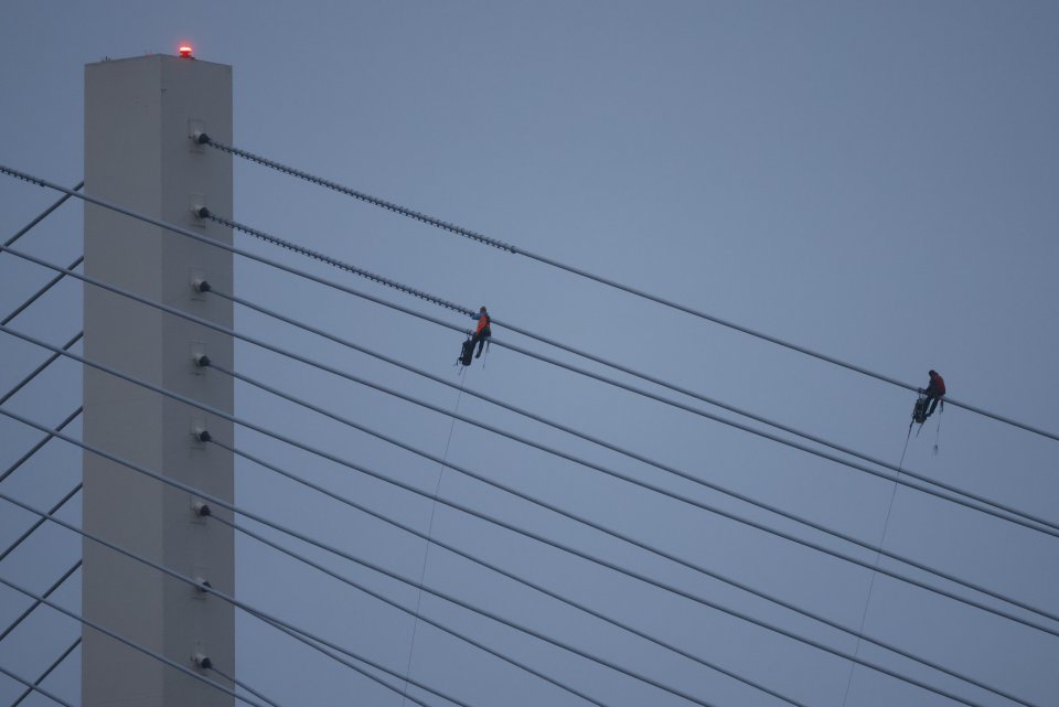 The Dartford Crossing has been forced to shut this morning after two protesters were seen scaling the bridge