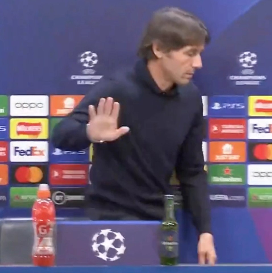 Antonio Conte was too 'upset' to continue his press conference beyond two minutes