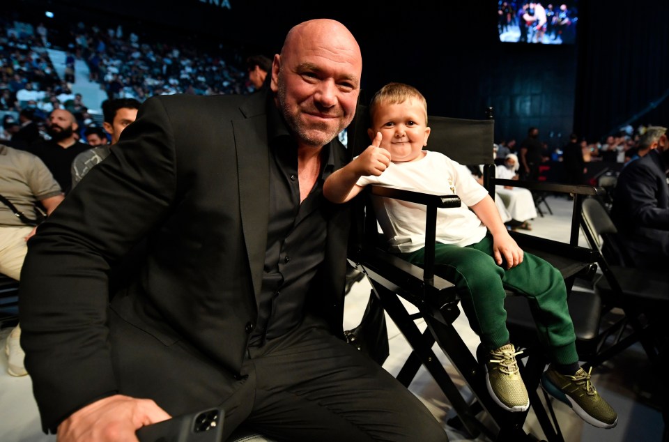 Hasbulla with UFC president Dana White