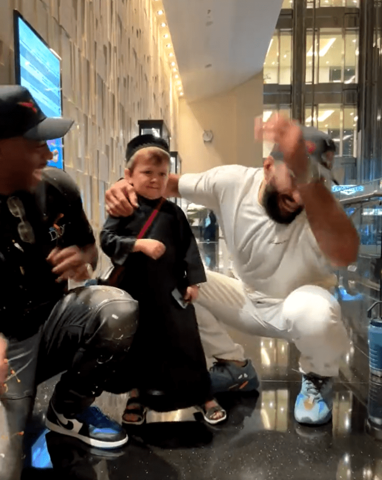 Hasbulla hilariously aimed a punch at the welterweight