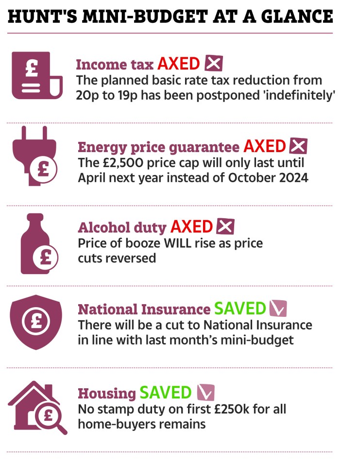 Hunt's tax plans at a glance