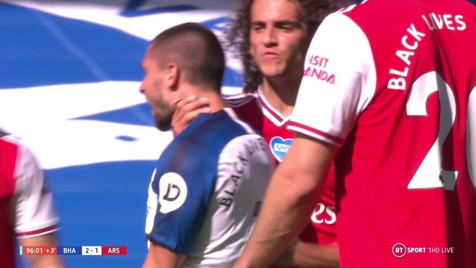 The midfielder never played for the Gunners again after an altercation with Neal Maupay