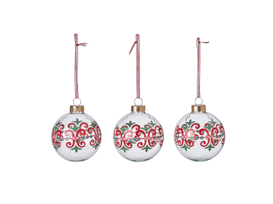 Decoration, bauble, clear glass/multicolour
