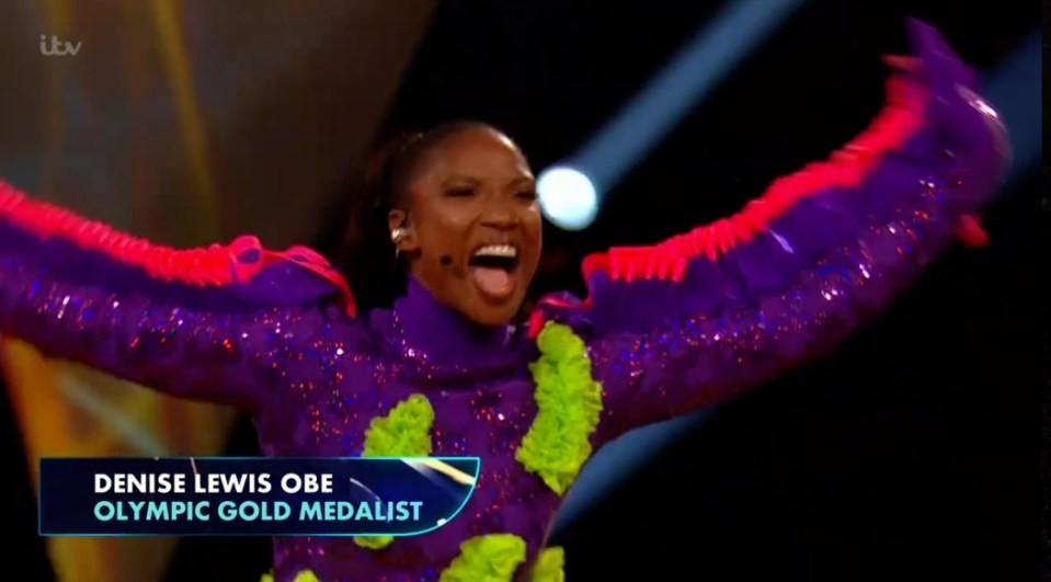Denise Lewis was unmasked as the star behind Sea Slug