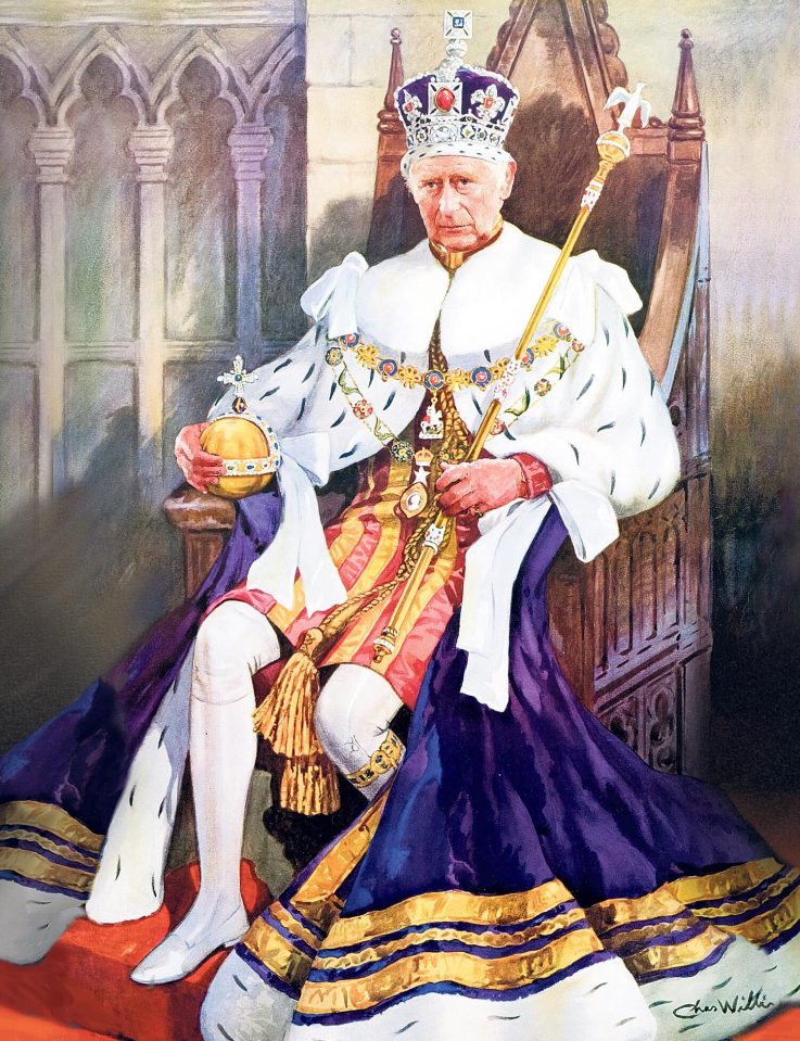 King Charles with the orb and sceptre