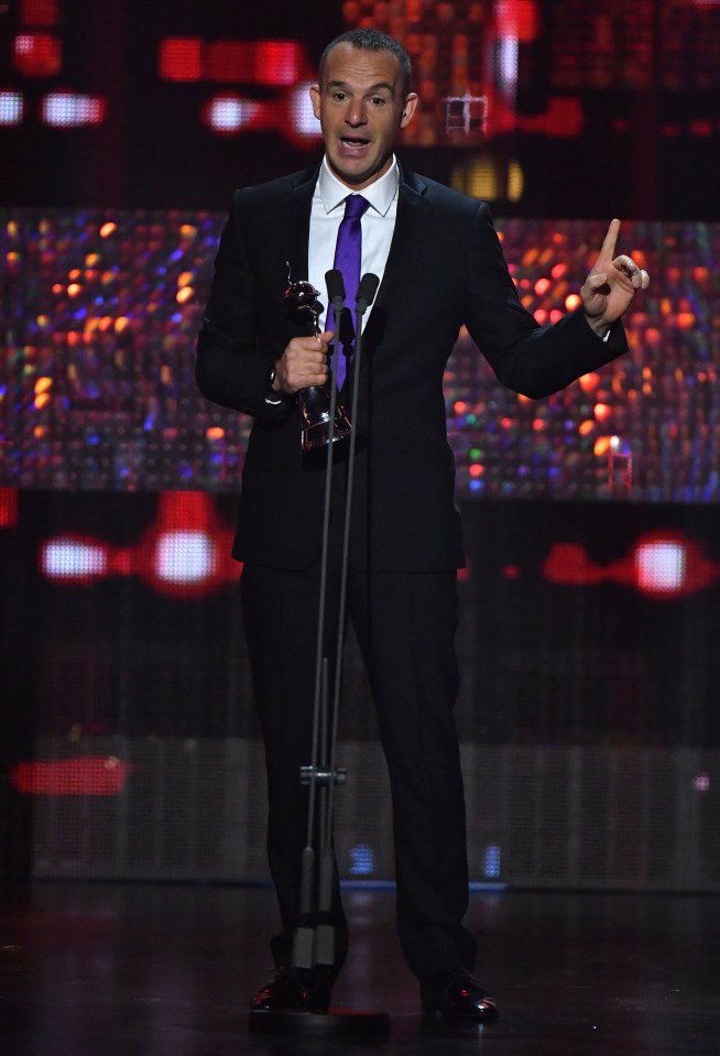 Martin Lewis begged someone to sort out the living crisis as he collected his gong