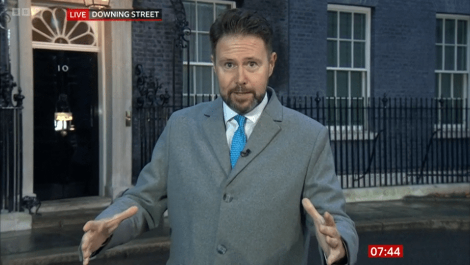 Jon Kay presented the show once again live from Downing Street