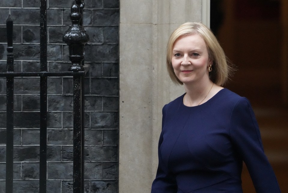 Prime Minister Liz Truss walks outside Downing Street