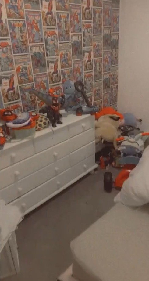 The kids' bedrooms looked so different to when they first moved in