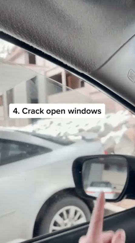 The final step is to crack the windows and you should be on your way