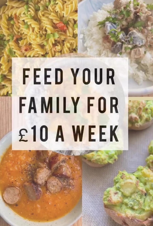 Grace Mortimer shared a range of meals that cost her just £10 for the week that could feed a family of four