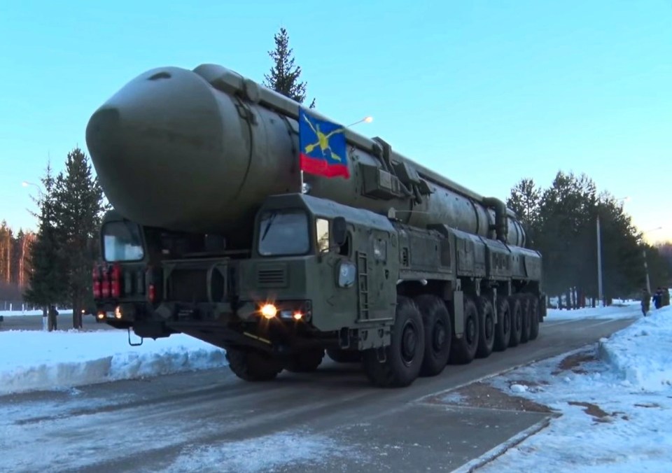 A Russian nuclear missile taking part in an attack drill
