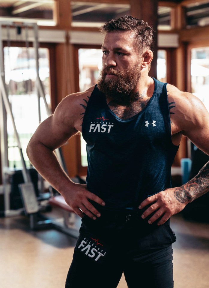 Conor McGregor shows off his bulging muscles on his social media pages