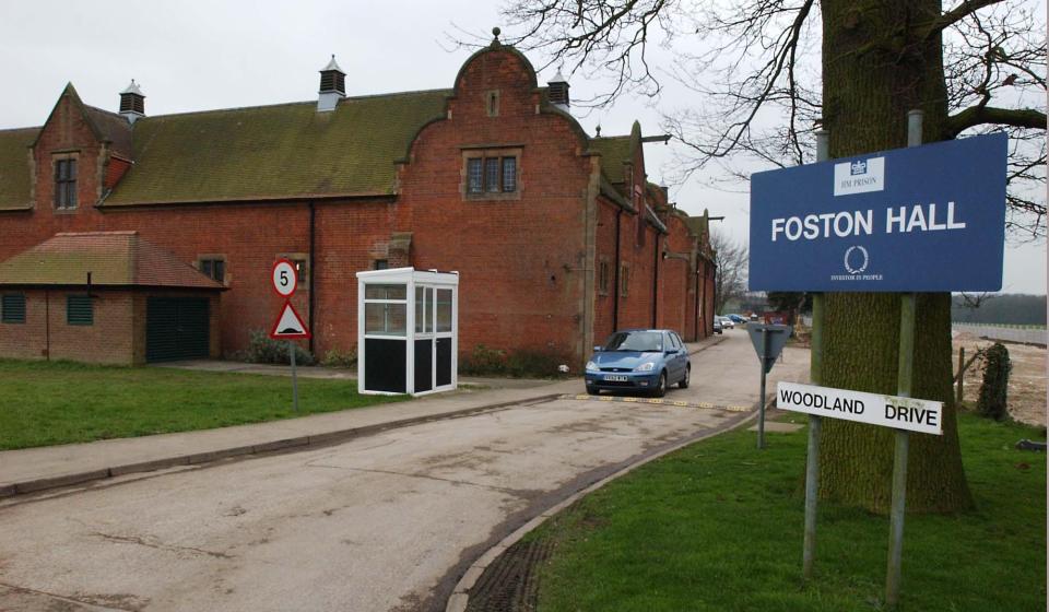 The actress is taking part in an industrial cleaning course from behind bars at Foston Hall