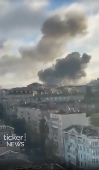A series of blasts hit central Ukraine today in what is feared to be a revenge attack by president Putin