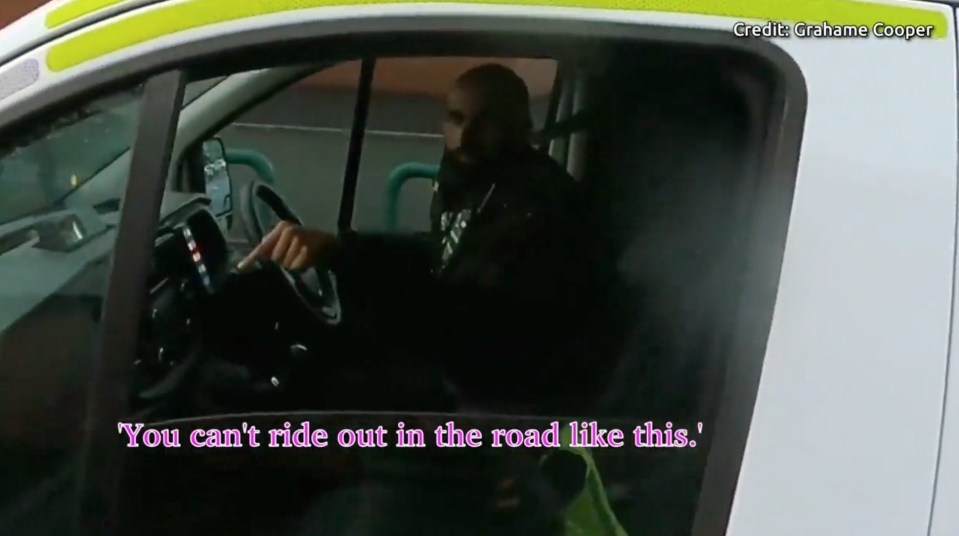 A cyclist slammed a copper as 'ignorant' after he got caught out on his highway code knowledge