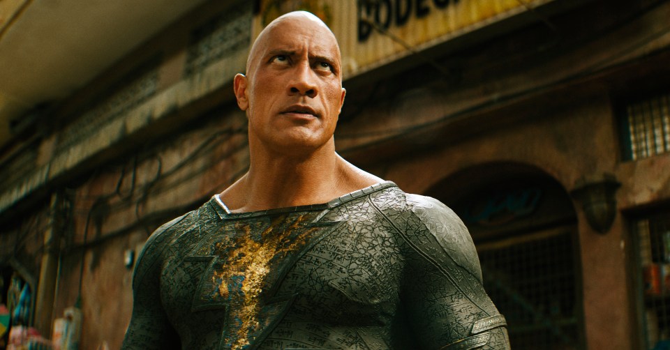 Dwayne Johnson's Black Adam is nothing more than a wooden meat machine doing a poor Batman growl impression