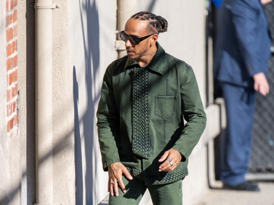 Lewis Hamilton arrives to film Jimmy Kimmel Live