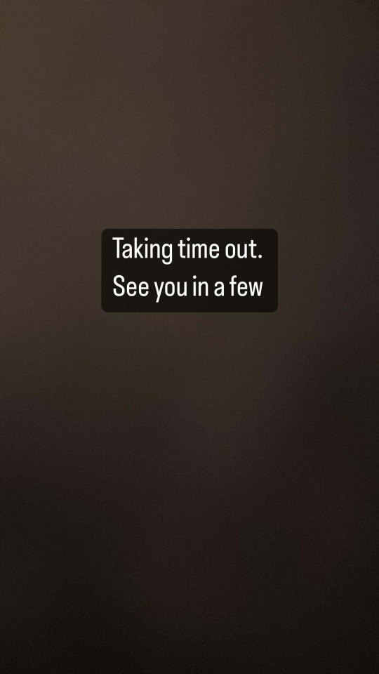 Thomas said he was going to take some time out