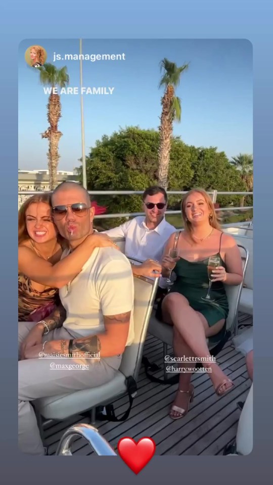 Max has been enjoying time with Maisie's family