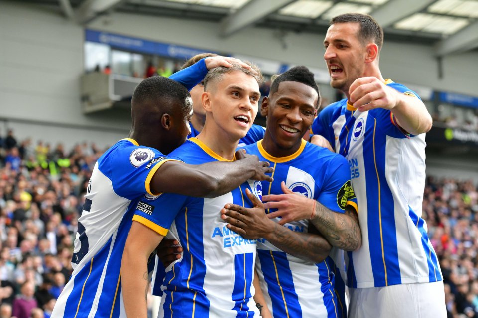 Brighton found themselves 2-0 up 10 minutes later