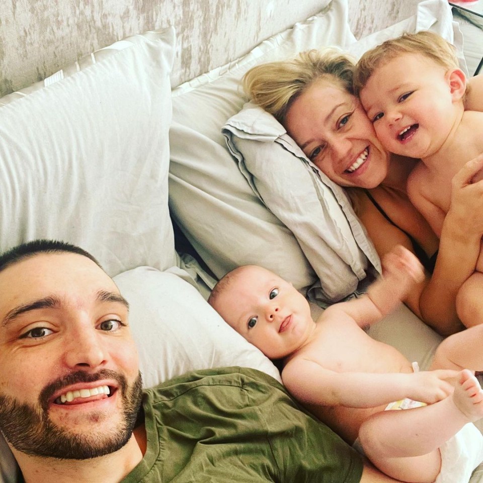 Tom and Kelsey with their kids Aurelia and Bodhi