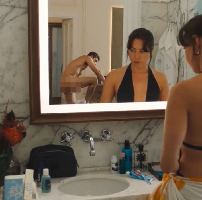 Viewers were left stunned as Theo James appeared to flash his privates in the latest episode