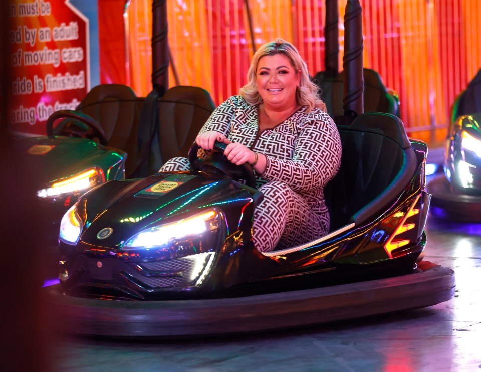 Gemma having fun at Winter Wonderland in Hyde Park today