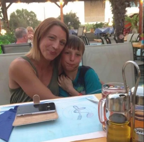 Nicola said her son's jacket became engulfed in flames after the firework hit him