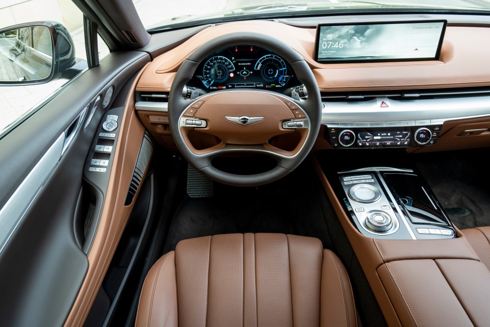 It's interior is more traditional than a Tesla's but is very high quality nonetheless