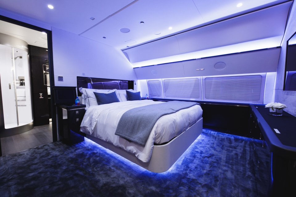 The vast jet has been refurbished inside with an en-suite double bed cabin