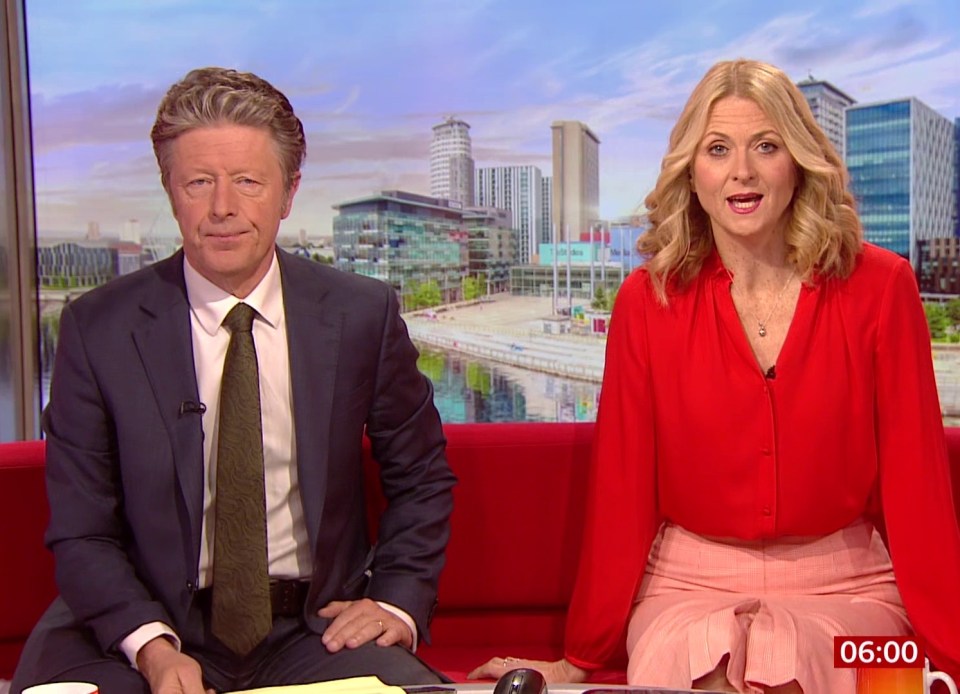 She was replaced alongside Charlie Stayt by Rachel Burden