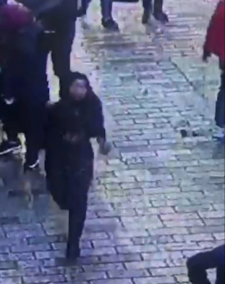 The female bombing suspect seen running away from the scene before the blast