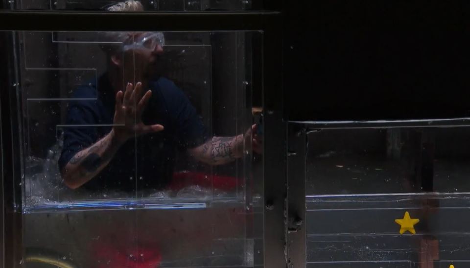 George is seen shouting at Charlene for help in the trial