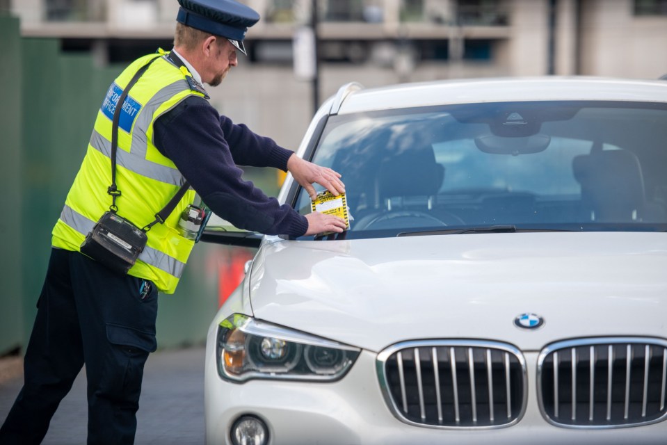 But it wasn't all smiles as their car was slapped with a ticket