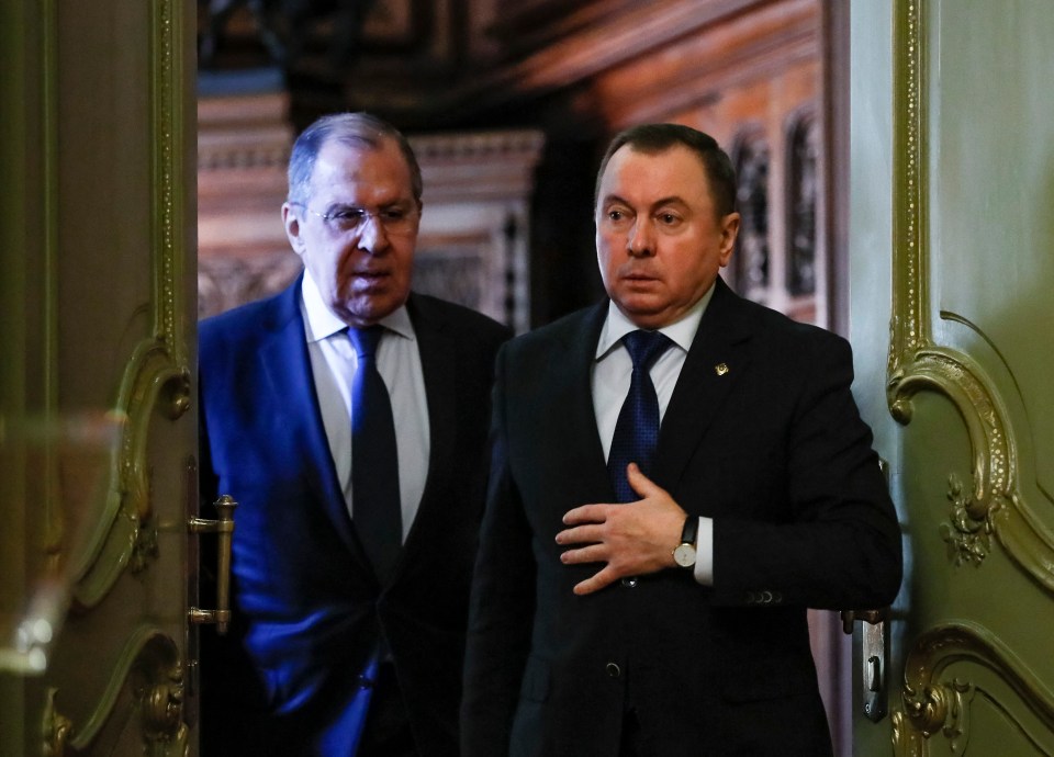 Makei pictured with his Russian counterpart Sergei Larov