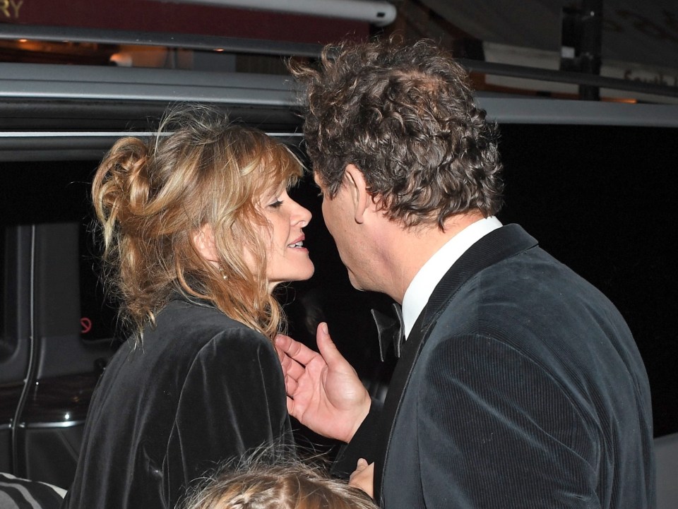 Dominic West and wife Catherine Fitzgerald put on a big display of affection