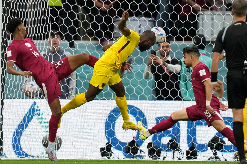 Enner Valencia thought he'd opened the scoring for Ecuador in the fifth minute