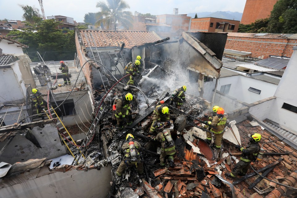 The small aircraft crashed into a residential area in the city