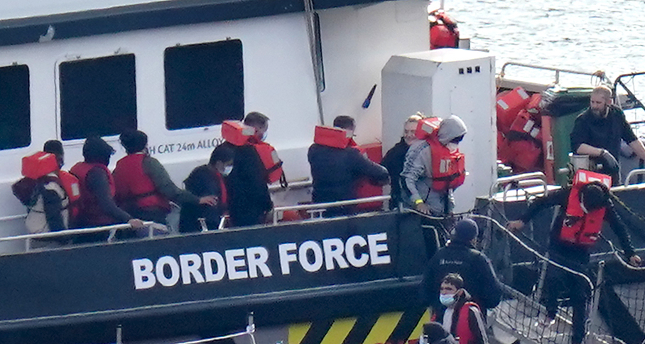 Border Force take migrants to Dover following a small vesssel incident