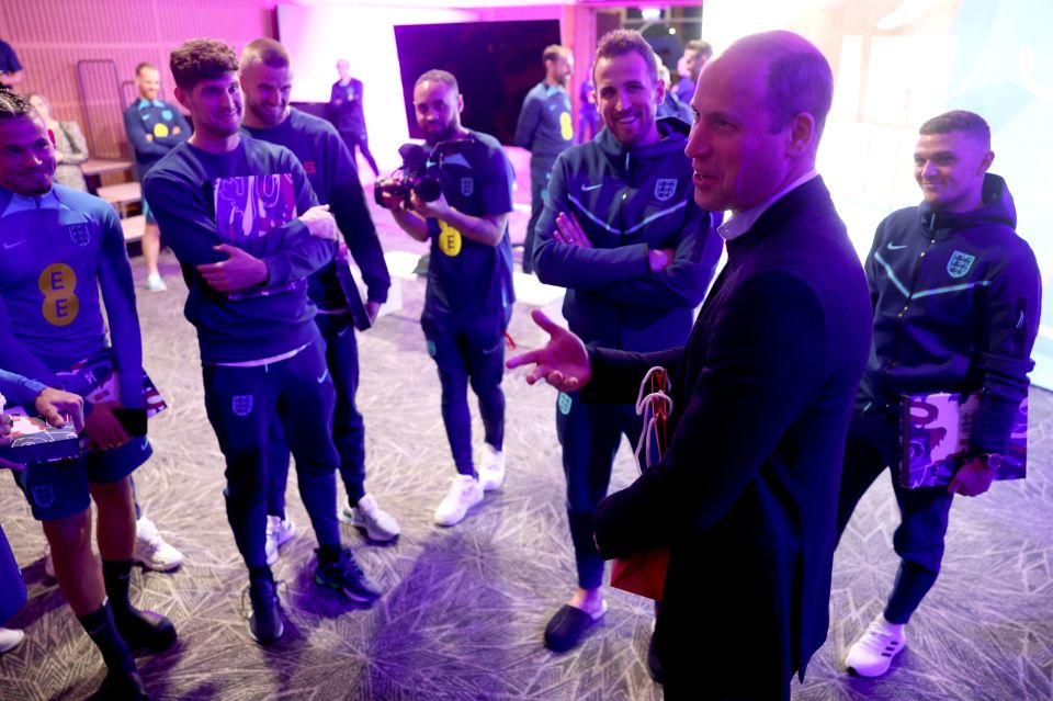 The England squad were all in smiles while listening to the President of the FA