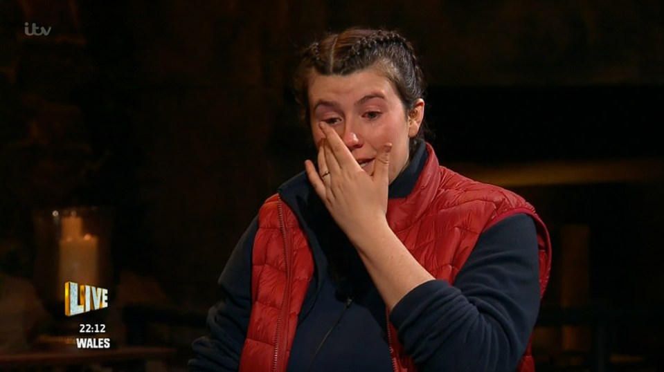 Hollie fought back the tears after becoming the first star to leave I'm A Celebrity 2020