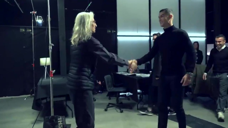 On Cristiano Ronaldo's end he was seen meeting with photographers in preparation for the shoot