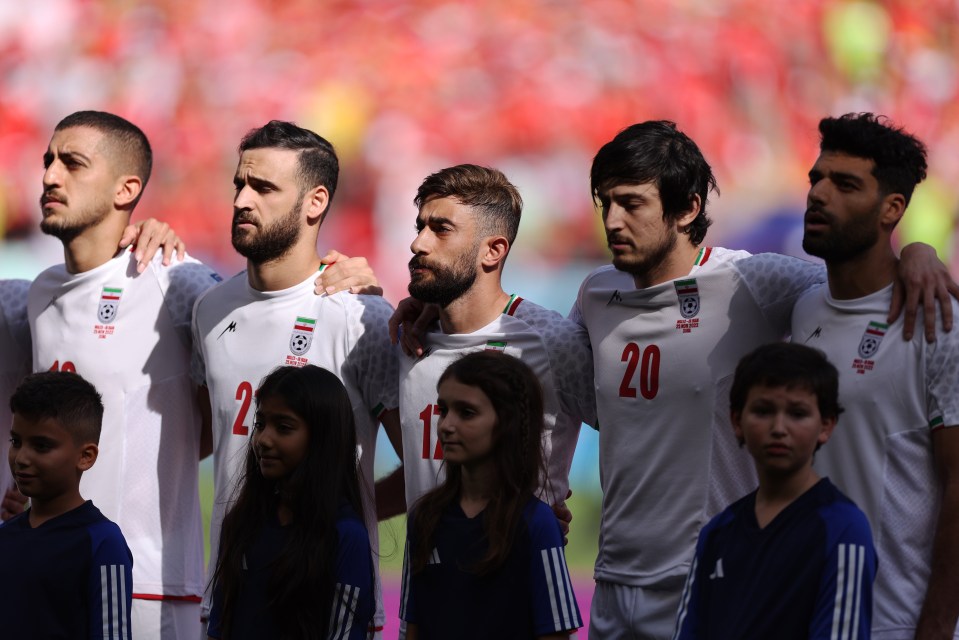 Iran's players sung their national anthem and managed to beat Wales 2-0