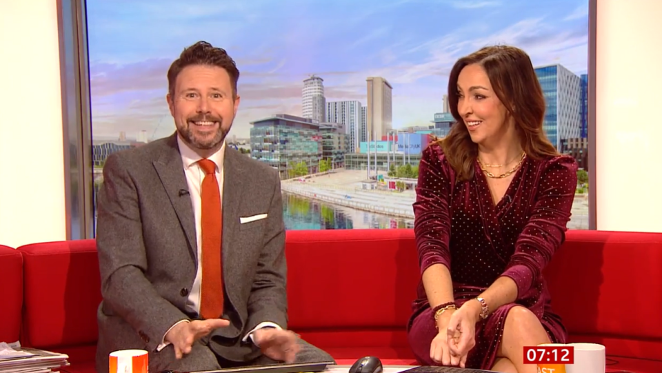 BBC Breakfast's Jon Kay couldn't resist a dig at I'm A Celeb - leaving Sally Nugent in stitches