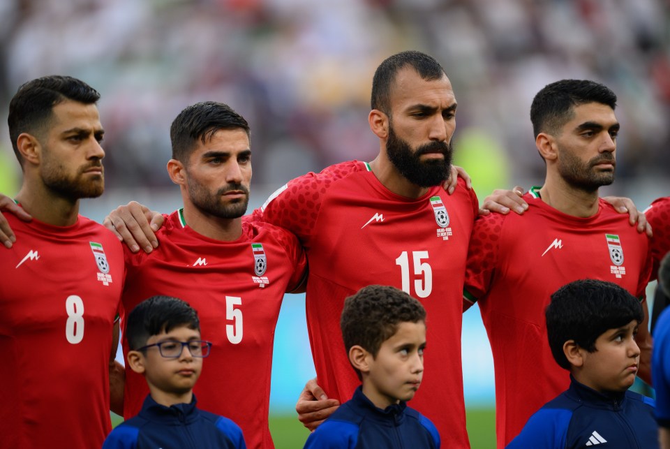 The Iranian national team remained silent during the national anthem before their match against England yesterday